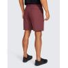 imageCRZ YOGA Mens All Day Comfy Golf Shorts  7quot9quot Stretch Lightweight Flat Front for Casual Work with PocketsSaddle Brown