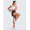 imageCRZ YOGA Mid Waisted Dolphin Athletic Shorts for Women 4quot Lightweight High Split for Gym Workout with Liner Quick DryBlack