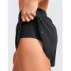 imageCRZ YOGA Mid Waisted Dolphin Athletic Shorts for Women 4quot Lightweight High Split for Gym Workout with Liner Quick DryBlack