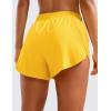 imageCRZ YOGA Mid Waisted Dolphin Athletic Shorts for Women 4quot Lightweight High Split for Gym Workout with Liner Quick DryHigh Visibility Yellow