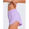 imageCRZ YOGA Mid Waisted Dolphin Athletic Shorts for Women 4quot Lightweight High Split for Gym Workout with Liner Quick DryLilac