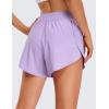 imageCRZ YOGA Mid Waisted Dolphin Athletic Shorts for Women 4quot Lightweight High Split for Gym Workout with Liner Quick DryLilac