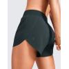 imageCRZ YOGA Mid Waisted Dolphin Athletic Shorts for Women 4quot Lightweight High Split for Gym Workout with Liner Quick DryMelanite