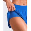 imageCRZ YOGA Mid Waisted Dolphin Athletic Shorts for Women 4quot Lightweight High Split for Gym Workout with Liner Quick DrySparkle Blue