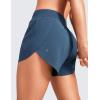 imageCRZ YOGA Mid Waisted Dolphin Athletic Shorts for Women 4quot Lightweight High Split for Gym Workout with Liner Quick DryStelindigo