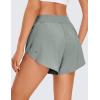 imageCRZ YOGA Mid Waisted Dolphin Athletic Shorts for Women 4quot Lightweight High Split for Gym Workout with Liner Quick DrySterling