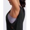 imageCRZ YOGA Pima Cotton Cropped Workout Tank Tops for Women  Sleeveless Sports Athletic Yoga Running Gym Crop ShirtsBlack