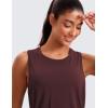 imageCRZ YOGA Pima Cotton Cropped Workout Tank Tops for Women  Sleeveless Sports Athletic Yoga Running Gym Crop ShirtsDeep Armholedark Red