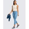 imageCRZ YOGA Pima Cotton Cropped Workout Tank Tops for Women  Sleeveless Sports Athletic Yoga Running Gym Crop ShirtsDeep Armholeice GreyWhite