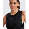 imageCRZ YOGA Pima Cotton Cropped Workout Tank Tops for Women  Sleeveless Sports Athletic Yoga Running Gym Crop ShirtsDeep Armholetie Dye Smoke Ink