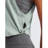 imageCRZ YOGA Pima Cotton Cropped Workout Tank Tops for Women  Sleeveless Sports Athletic Yoga Running Gym Crop ShirtsJade Grey