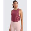 imageCRZ YOGA Pima Cotton Cropped Workout Tank Tops for Women  Sleeveless Sports Athletic Yoga Running Gym Crop ShirtsMisty Merlot