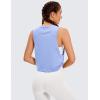 imageCRZ YOGA Pima Cotton Cropped Workout Tank Tops for Women  Sleeveless Sports Athletic Yoga Running Gym Crop ShirtsPeriwinkle Purple