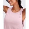 imageCRZ YOGA Pima Cotton Cropped Workout Tank Tops for Women  Sleeveless Sports Athletic Yoga Running Gym Crop ShirtsStrawberry Pink