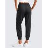 imageCRZ YOGA Soft Stretchy Joggers Sweatpants Women 25 Capri Casual Lounge Pajama Workout Sweat Pants with PocketsBlack