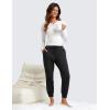 imageCRZ YOGA Soft Stretchy Joggers Sweatpants Women 25 Capri Casual Lounge Pajama Workout Sweat Pants with PocketsBlack