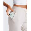 imageCRZ YOGA Soft Stretchy Joggers Sweatpants Women 25 Capri Casual Lounge Pajama Workout Sweat Pants with PocketsMilky White Bone