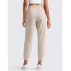 imageCRZ YOGA Soft Stretchy Joggers Sweatpants Women 25 Capri Casual Lounge Pajama Workout Sweat Pants with PocketsMojave Tan