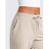 imageCRZ YOGA Soft Stretchy Joggers Sweatpants Women 25 Capri Casual Lounge Pajama Workout Sweat Pants with PocketsMojave Tan