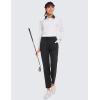 imageCRZ YOGA Womens 4Way Stretch Ankle Golf Pants 78 Casual Dress Work Athletic Travel Workout Sweatpants with PocketsBlack