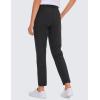imageCRZ YOGA Womens 4Way Stretch Ankle Golf Pants 78 Casual Dress Work Athletic Travel Workout Sweatpants with PocketsBlack