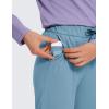 imageCRZ YOGA Womens 4Way Stretch Ankle Golf Pants 78 Casual Dress Work Athletic Travel Workout Sweatpants with PocketsBlue Ashes