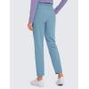 imageCRZ YOGA Womens 4Way Stretch Ankle Golf Pants 78 Casual Dress Work Athletic Travel Workout Sweatpants with PocketsBlue Ashes