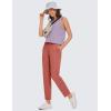 imageCRZ YOGA Womens 4Way Stretch Ankle Golf Pants 78 Casual Dress Work Athletic Travel Workout Sweatpants with PocketsBriar Rose
