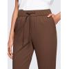 imageCRZ YOGA Womens 4Way Stretch Ankle Golf Pants 78 Casual Dress Work Athletic Travel Workout Sweatpants with PocketsCoffee Brown