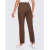 imageCRZ YOGA Womens 4Way Stretch Ankle Golf Pants 78 Casual Dress Work Athletic Travel Workout Sweatpants with PocketsCoffee Brown