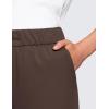 imageCRZ YOGA Womens 4Way Stretch Ankle Golf Pants 78 Casual Dress Work Athletic Travel Workout Sweatpants with PocketsHot Fudge Brown