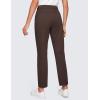 imageCRZ YOGA Womens 4Way Stretch Ankle Golf Pants 78 Casual Dress Work Athletic Travel Workout Sweatpants with PocketsHot Fudge Brown