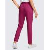 imageCRZ YOGA Womens 4Way Stretch Ankle Golf Pants 78 Casual Dress Work Athletic Travel Workout Sweatpants with PocketsMagenta Purple