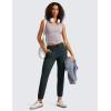 imageCRZ YOGA Womens 4Way Stretch Ankle Golf Pants 78 Casual Dress Work Athletic Travel Workout Sweatpants with PocketsMelanite