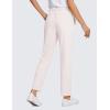 imageCRZ YOGA Womens 4Way Stretch Ankle Golf Pants 78 Casual Dress Work Athletic Travel Workout Sweatpants with PocketsMilky White Bone