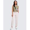 imageCRZ YOGA Womens 4Way Stretch Ankle Golf Pants 78 Casual Dress Work Athletic Travel Workout Sweatpants with PocketsMilky White Bone