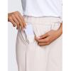 imageCRZ YOGA Womens 4Way Stretch Ankle Golf Pants 78 Casual Dress Work Athletic Travel Workout Sweatpants with PocketsMilky White Bone