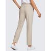 imageCRZ YOGA Womens 4Way Stretch Ankle Golf Pants 78 Casual Dress Work Athletic Travel Workout Sweatpants with PocketsMojave Tan
