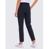 imageCRZ YOGA Womens 4Way Stretch Ankle Golf Pants 78 Casual Dress Work Athletic Travel Workout Sweatpants with PocketsNavy