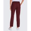imageCRZ YOGA Womens 4Way Stretch Ankle Golf Pants 78 Casual Dress Work Athletic Travel Workout Sweatpants with PocketsNoctilucence Red