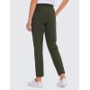 imageCRZ YOGA Womens 4Way Stretch Ankle Golf Pants 78 Casual Dress Work Athletic Travel Workout Sweatpants with PocketsOlive Green
