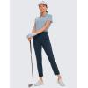 imageCRZ YOGA Womens 4Way Stretch Ankle Golf Pants 78 Casual Dress Work Athletic Travel Workout Sweatpants with PocketsTrue Navy