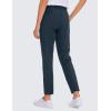 imageCRZ YOGA Womens 4Way Stretch Ankle Golf Pants 78 Casual Dress Work Athletic Travel Workout Sweatpants with PocketsTrue Navy