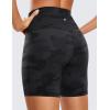 imageCRZ YOGA Womens ButterLuxe Biker Shorts 6 Inches  High Waisted Workout Running Volleyball Spandex YogaDark Grey Camouflage 2