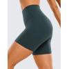 imageCRZ YOGA Womens ButterLuxe Biker Shorts 6 Inches  High Waisted Workout Running Volleyball Spandex YogaForest Dark Green