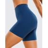 imageCRZ YOGA Womens ButterLuxe Biker Shorts 6 Inches  High Waisted Workout Running Volleyball Spandex YogaFrench Navy