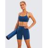 imageCRZ YOGA Womens ButterLuxe Biker Shorts 6 Inches  High Waisted Workout Running Volleyball Spandex YogaFrench Navy