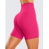 imageCRZ YOGA Womens ButterLuxe Biker Shorts 6 Inches  High Waisted Workout Running Volleyball Spandex YogaGranita Pink