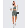 imageCRZ YOGA Womens ButterLuxe Biker Shorts 6 Inches  High Waisted Workout Running Volleyball Spandex YogaGrey Sage