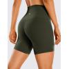 imageCRZ YOGA Womens ButterLuxe Biker Shorts 6 Inches  High Waisted Workout Running Volleyball Spandex YogaOlive Green